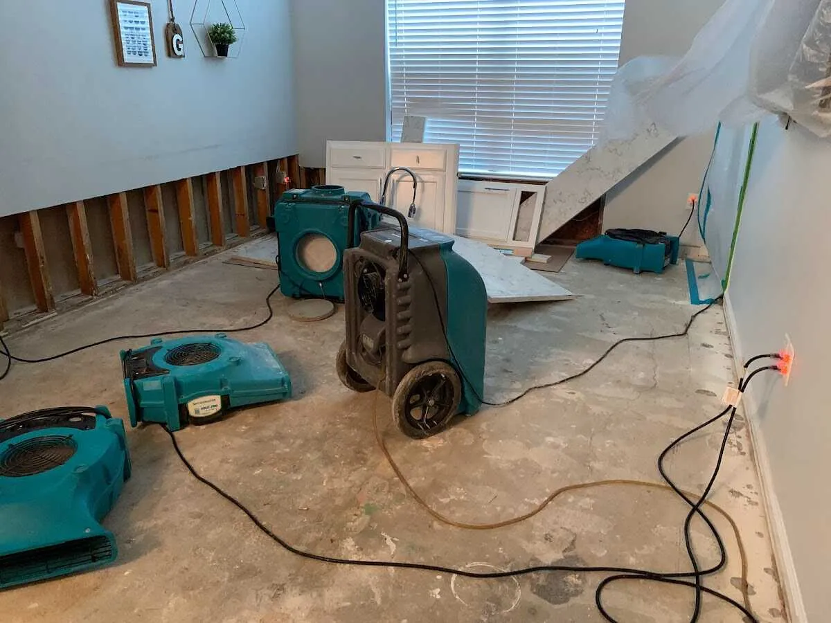 Dehumidifier in flood-cut room for Water Extraction & Removal in Rockwood